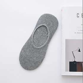 Vớ Lười Nam Màu Xám Cổ Ngắn Cotton Co Giãn Hút Mồ Hôi, Khử Mùi Nano Seal Combo 5 đôi