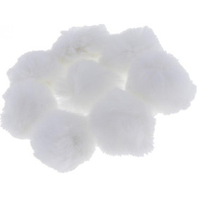 Hình ảnh 8pcs Fluffy Faux Fur Pom Pom Ball Keychain for Hat Bag Accessories 6cm