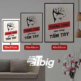 Tranh slogan tạo động lực TBIG129,tranh trang trí văn phòng truyền cảm hứng tích cực