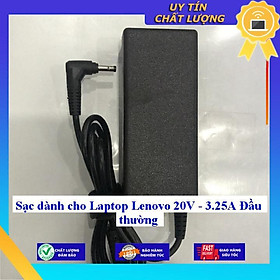 Sạc dùng cho Laptop Lenovo 20V - 3.25A Đầu thường - Hàng Nhập Khẩu New Seal