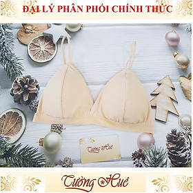 Áo bra 2 dây cúp tam giác thun gân nhiều màu lựa chọn