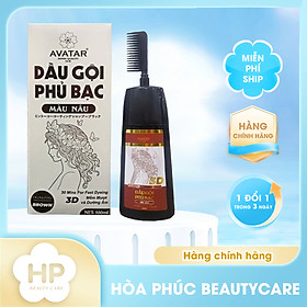 Dầu Gội Phủ Bạc Thảo Dược Avatar Màu Nâu Dạng Chai 500mL