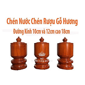 Mua Bộ đài chén nước thờ gỗ hương nguyên khối