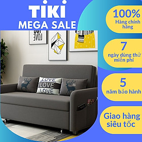 [FREESHIP + TẶNG GỐI] Giường Sofa Thông Minh Gấp Gọn, Ghế Sofa Đa Năng Khung Thép Cacbon Đệm Cao Su Cao Cấp Có Ngăn Chứa Đồ