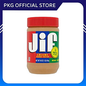 Bơ Đậu Phộng Mịn Jif 454g Mỹ