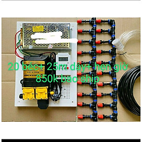 Đã ráp sẳn Bộ tưới lan tự động có hẹn giờ tự động 15 béc 20m dây