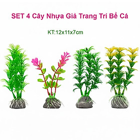 Cây Nhựa 12cm Cao Cấp Trang Trí Bể Cá Thủy Sinh, Tiểu Cảnh, Non Bộ Đẹp
