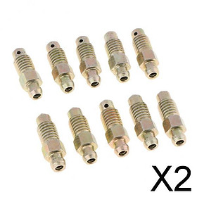 2x10 Pieces Car Front and Rear 25mm Brake Bleeder Screws M8*1.25mm