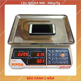 Mua cân điện tử tính tiền NiNDA 968 ( 30Kg/5g ) mặt cân được làm bằng inox sáng bóng ( bảo hành 24 tháng )