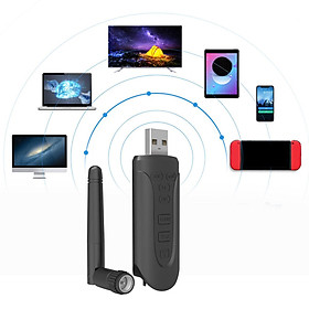 Wireless Audio Transmitter 3.5mm USB Transmitter for Mac for PC for Laptop for Linux