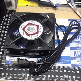 Mua quạt hút 220VAC SUNON 12038 cạnh 12cm  dày 3.8cm + jack cắm + lưới kde2398