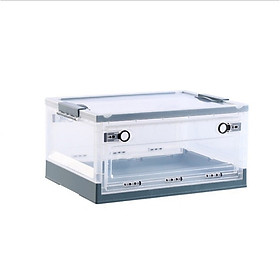Hộp nhựa trong suốt size lớn đựng đồ thông minh có bánh xe - BUCOOK