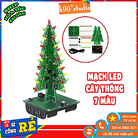 Cây Thông Noel Bảng Mạch Đèn LED PCB 7 Màu Tự Lắp Ráp