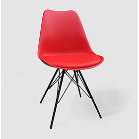 Ghế Demos Mặt Nệm Chân Thép Sơn Đen Lưng Trắng IBIE