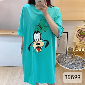 15699 - Xanh lá Đầm BIG SIZE mặc nhà hình C ún -D.N