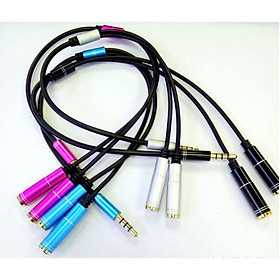 Mua RẺ VÔ ĐỊCH Dây chia tai nghe 1 ra 2 hay 3.5 ra 2 cổng và dây 2 cổng 3.5 sang 1 cổng 3.5