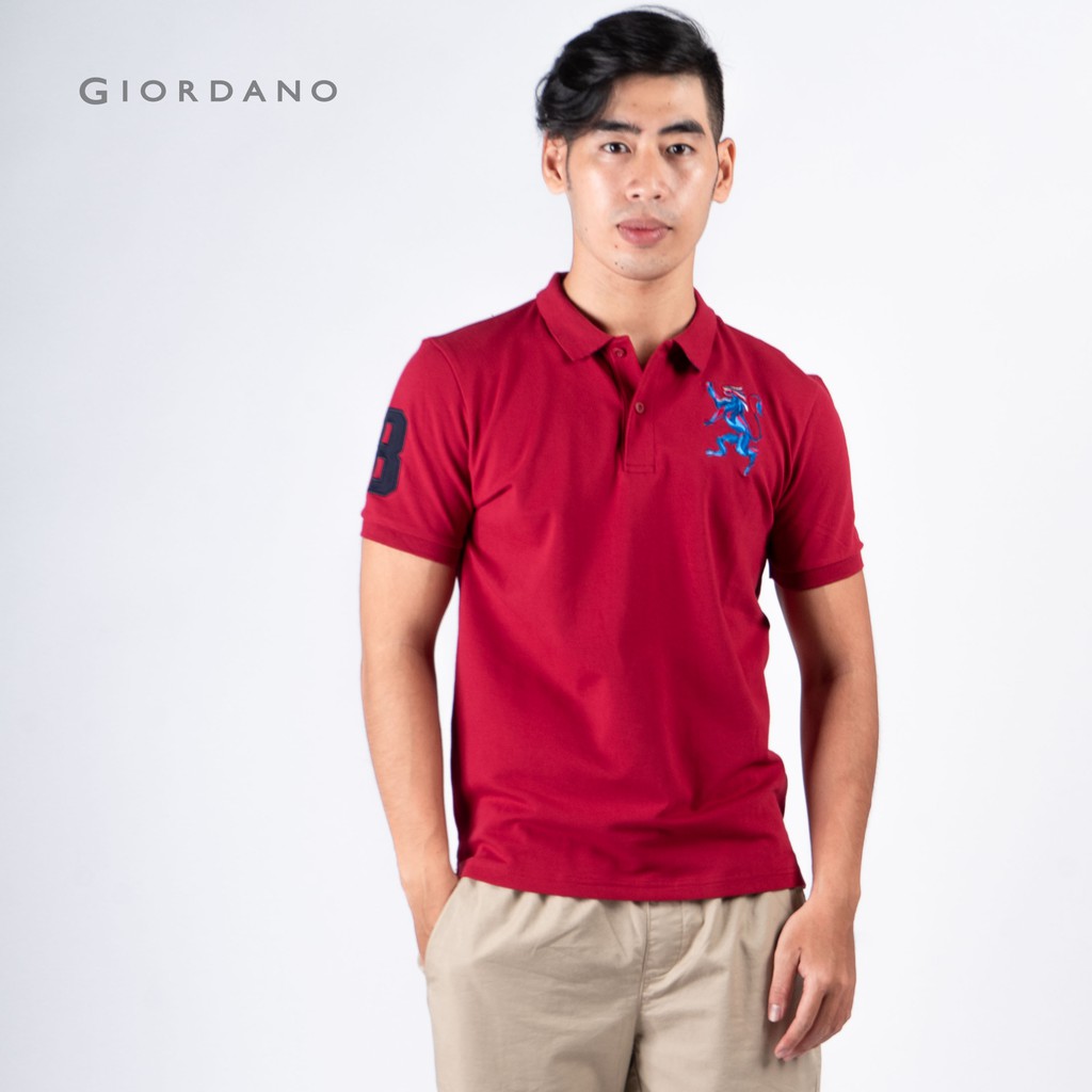 Áo Thun Có Cổ Giordano Lion Polo 01018222