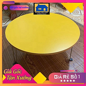 Mua Bàn tròn gấp gọn ngồi bệt  màu Vàng đẹp phi 60 tiện dụng bền đẹp BVGG01