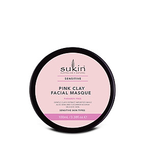 Mặt Nạ Đất Sét Hồng Cho Da Nhạy Cảm Sukin Sensitive Pink Clay Facial Masque 100ml