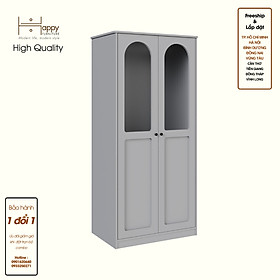 [Happy Home Furniture] SISEEL, Tủ quần áo cửa kính 2 cửa mở , 83cm x 54cm x 180cm ( DxRxC), TCM_185