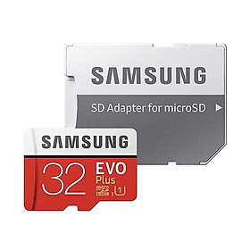 Thẻ Nhớ Micro SD Samsung Evo Plus U1 32GB Class 10 - 95MB/s (đỏ) - Kèm Adapter - Hàng Chính Hãng