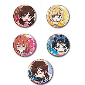 Combo 5 huy hiệu KANOJO OKARISHIMATSU - DỊCH VỤ THUÊ BẠN GÁI chibi dễ thương