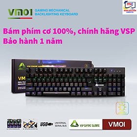 Bàn phím Cơ VSP Esport VM01, Bàn phím máy tính cơ cho game thủ - Hàng Chính Hãng