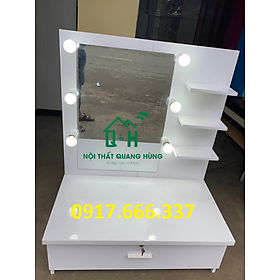 BÀN TRANG ĐIỂM NHỰA BỆT CÓ ĐÈN MÀU TRẮNG DÀNH CHO CHỊ EM