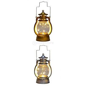 Hình ảnh 2Pcs Decorative Oil Lamp Christmas LED Lantern Lamp Hanging Lantern for Home