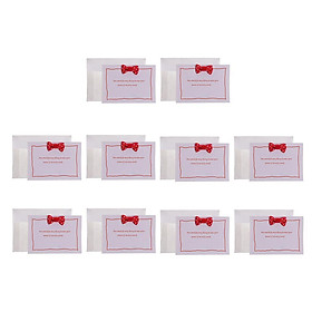 10 Piece Mini Birthday Card Wedding Invitation Thanks Greeting Card with Bowknot Random Color