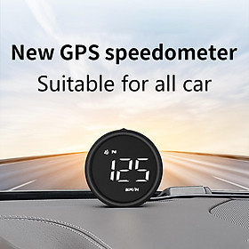 Car HUD Head Up Display GPS Speedometer with Speed, Overspeed Warning, Mileage Measurement, Fatigue driving reminder