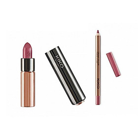 Bộ Son và Chì Kẻ Môi Kiko Magical Holiday, Gossamer Emotion Creamy Lipstick and Lip Kit Shade 109