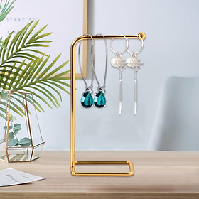 Delicate Golden Earring Display Stand Necklace  Jewelry Organizer Rack Shelf - StyleA-7 Shape M, StyleA-7 Shape M
