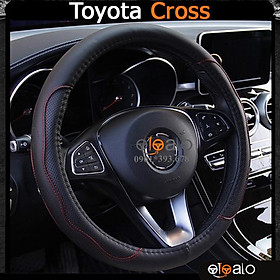 Bọc vô lăng xe ô tô Toyota Corolla Cross da PU cao cấp - OTOALO