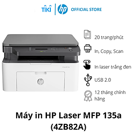 Máy in đa năng trắng đen (In, sao chép, quét) HP LaserJet MFP 135a_4ZB82A – Hàng chính hãng