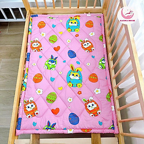 Nệm cho bé đi học 80x120cm Katina House, nệm mềm mát vải cotton TL, họa tiết gần gũi
