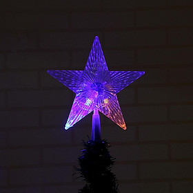 Christmas Star Tree Topper RGB Glitter Light Xmas Party Decor Treetop Ornament