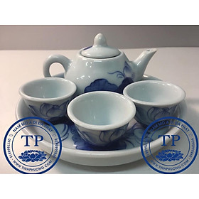 Mua Bộ Đồ THờ men xanh Ngọc Vẽ Sen ( chọn từng sản phẩm) KH600