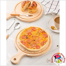 Đế đựng pizza | Đế tay cầm để sườn BBQ | ĐĨA GỖ - TRE DECOR ĐỰNG BÁNH ĐỰNG ĐỒ NƯỚNG TỰ NHIÊN CÓ TAY CẦM CHUYÊN DỤNG