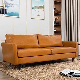 Sofa băng kiểu da Juno Sofa kèm 2 đôn 1m89 x 74 cm gối như hình 
