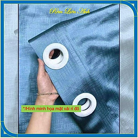 Mua  Rèm may sẵn ri đô  Rèm ri đô ngăn phòng  che cửa sổ giá rẻ - Màu xanh họa tiết karo