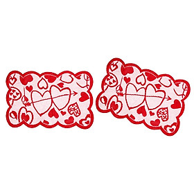 Love Table Runner Red Heart Print Decoration Table Placemat Table Runner