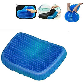 Đệm Ngồi Chống Mỏi 3D 2 Lớp Thoáng Khí - Chống Đau Mỏi Lưng - Đệm Gel Tổ Ong Đàn Hồi Lót Ghế, Mẫu Mới 2022