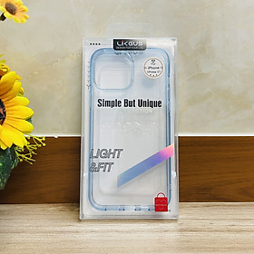 Ốp lưng dành cho iPhone 13 Pro Max Likgus trong viền màu xanh- Hàng chính hãng