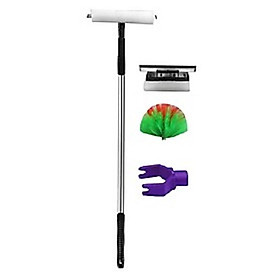 Mua Cây quét trần Inox 3m- lau kính-gạt nước-móc đồ đa năng 4 in 1 + Tặng kèm khăn lau san hô