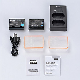Combo 2 pin + 1 sạc KingMa NP-W235 cho máy ảnh Fujifilm XT4 - Hàng nhập khẩu