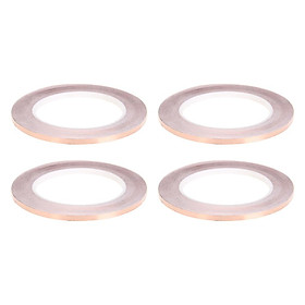 4Pc Copper Foil Tape Adhesive for Electric Guitar Laptop LCD Mobilephone 3mmx30M