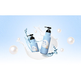 Sữa tắm Hasi Kokeshi dưỡng ẩm, trắng da chiết xuất Sữa bò và Ngọc trai - White & pure spa shower milk with Cow milk and Pearl Extract