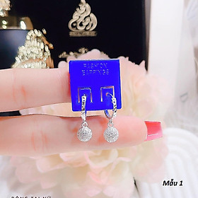 Bông tai bạc khuyên tròn thời trang chất liệu bạc s925 MS065a