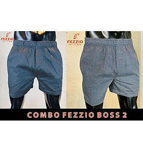 Combo 2 quần đùi, short nam vải kate cotton 100% thương hiệu Fezzio